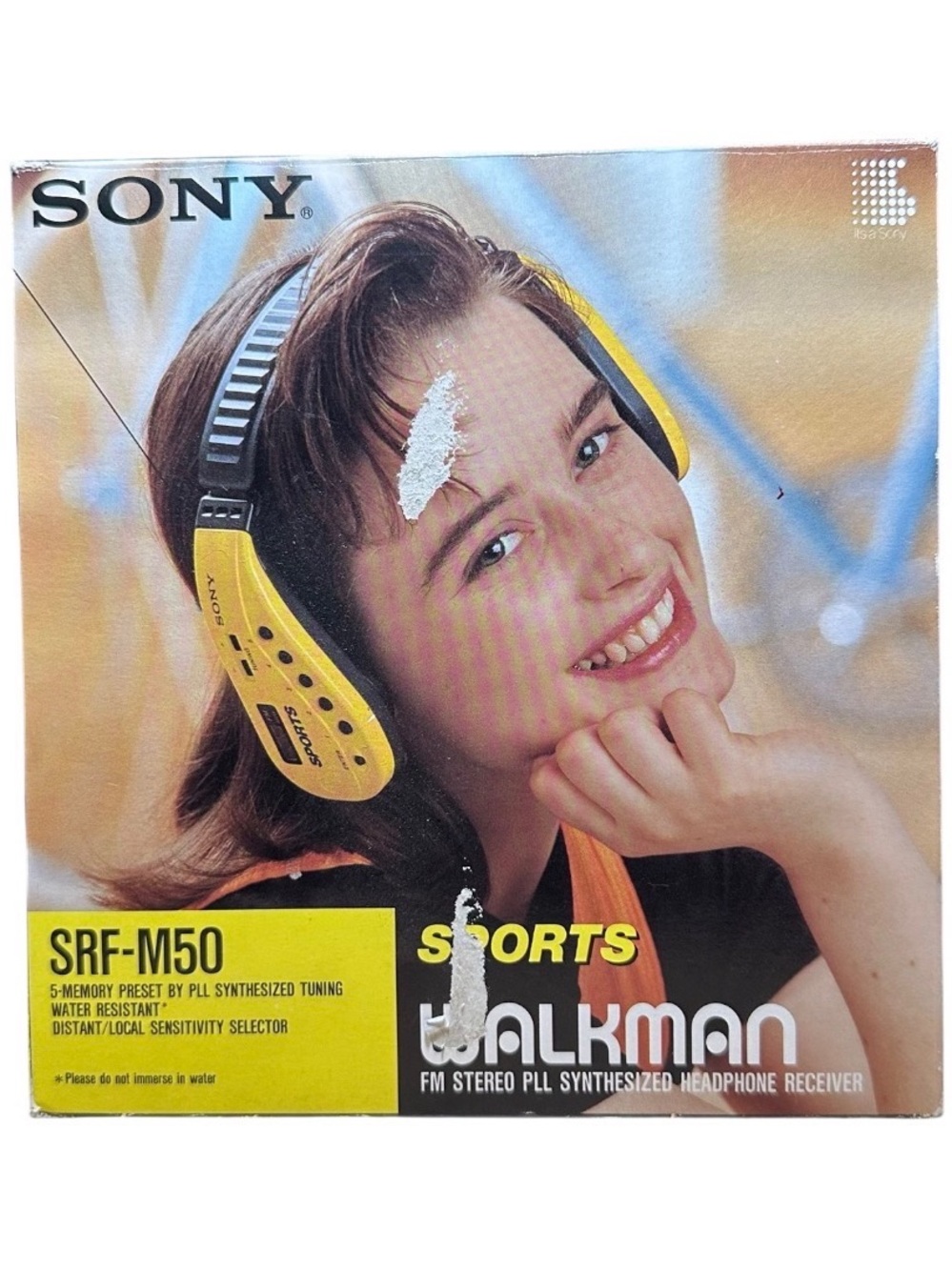 Sony Yellow and Black Sports Walkman Headband Receiver